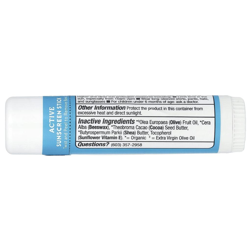 Натуральный минеральный солнцезащитный стик для лица, SPF 35, без отдушек, 18,4 г(0,65 унции)