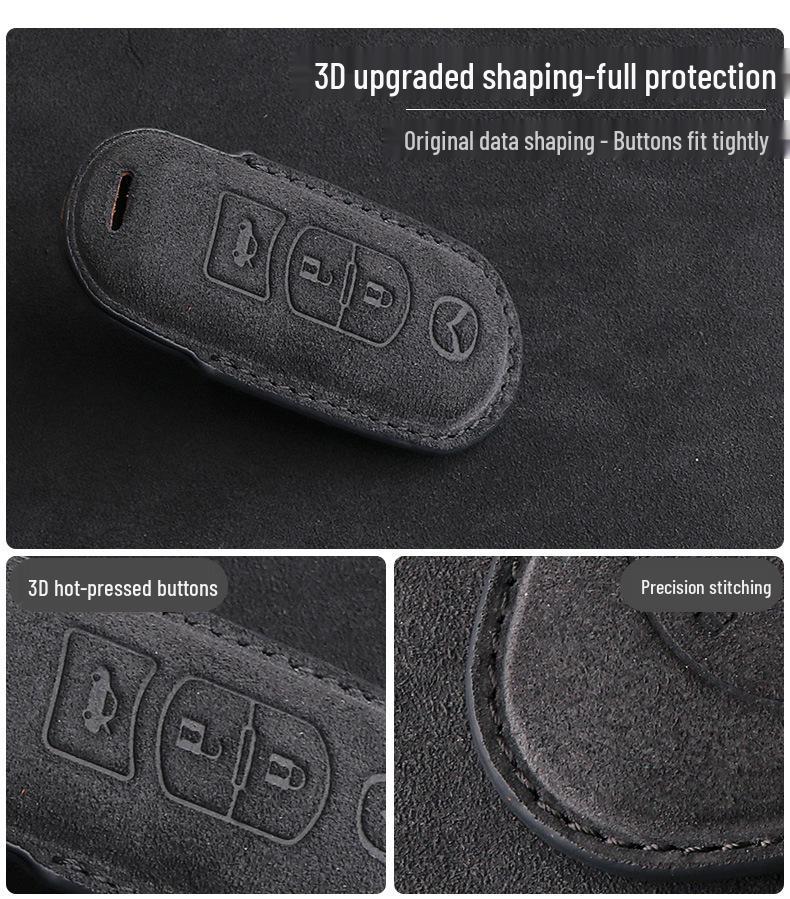 Премиальный замшевый чехол для ключей с пряжкой для Mazda CX-4, CX-5, Axela, Atenza и старой Mazda 6