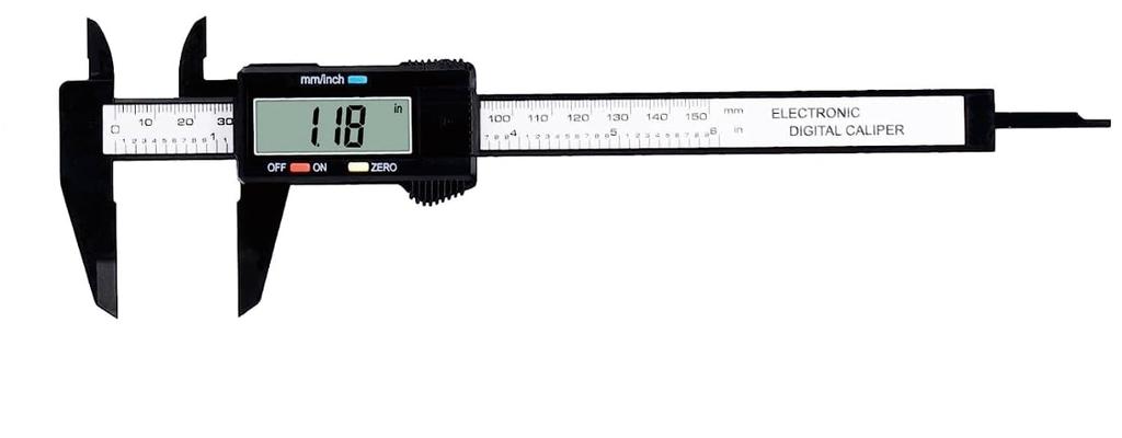 Generic DTY Vernier ABS Carbon Digital Caliper with Storage Case Caliper, 0-150mm, + Fiber, (Black) [Used]