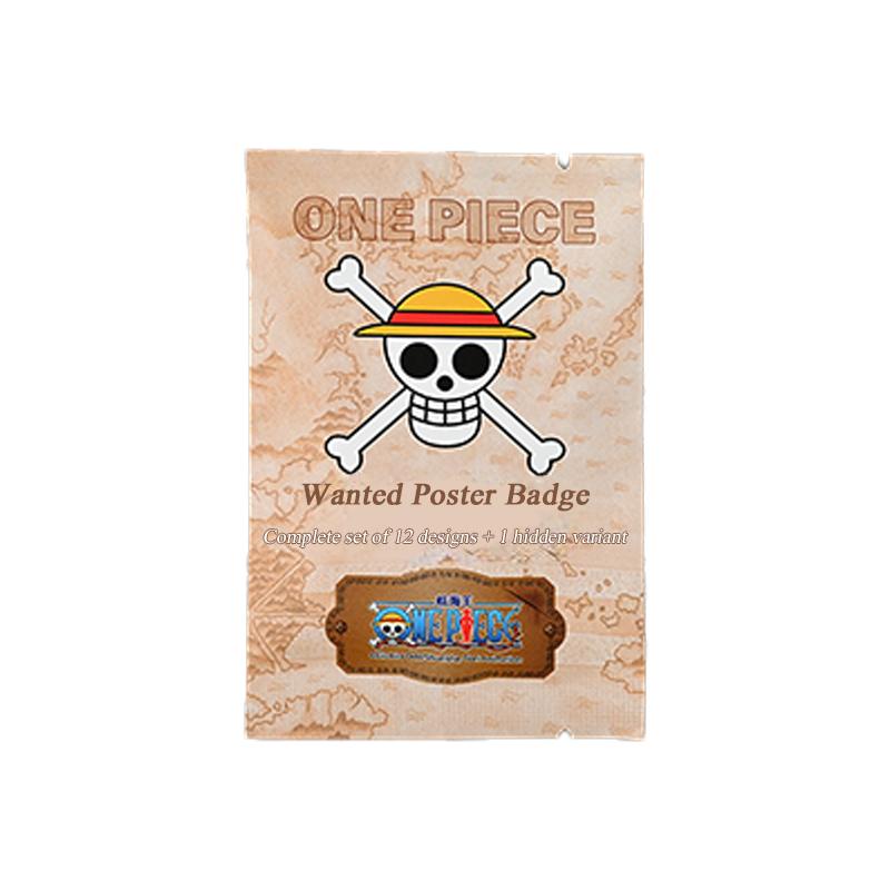 1pc Officially One Piece Wanted Poster Rectangular Badge - Generation 2 Blind Box | Anime Collectible for Decoration and Gifting