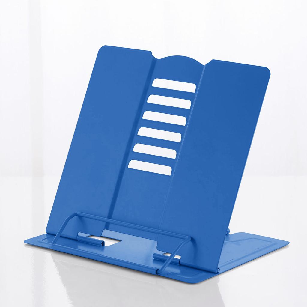 Desk Book Stand Metal Reading Rest Book Holder  Cookbook Documents Holder With Page Clips