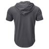 2024 Cross-Border Men's Short-Sleeve Henley Hoodie T-Shirt - European & American Style Fitness Top