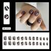 French Wavy Fake Nails Short Round Nail Tips Fashion False Nails  for DIY