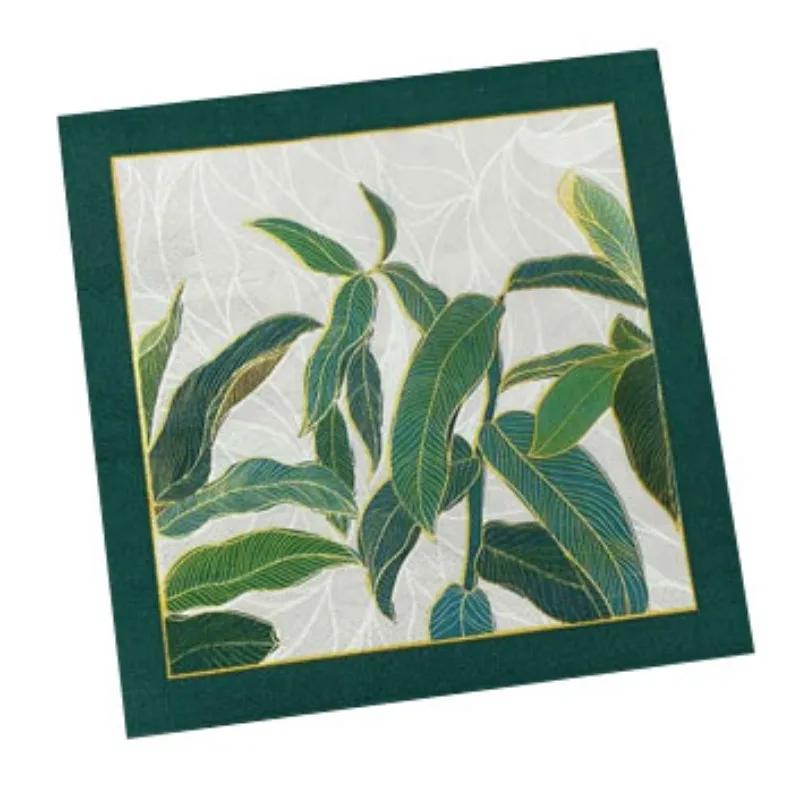 20 шт./упак. 33*33 см 2-слойные одноразовые салфетки для вечеринок с цветочным узором