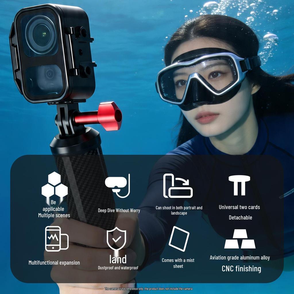 Водонепроницаемый металлический кейс DJI Osmo Nano с адаптером быстрого отсоединения для горизонтальной/вертикальной съемки и подводной фотографии