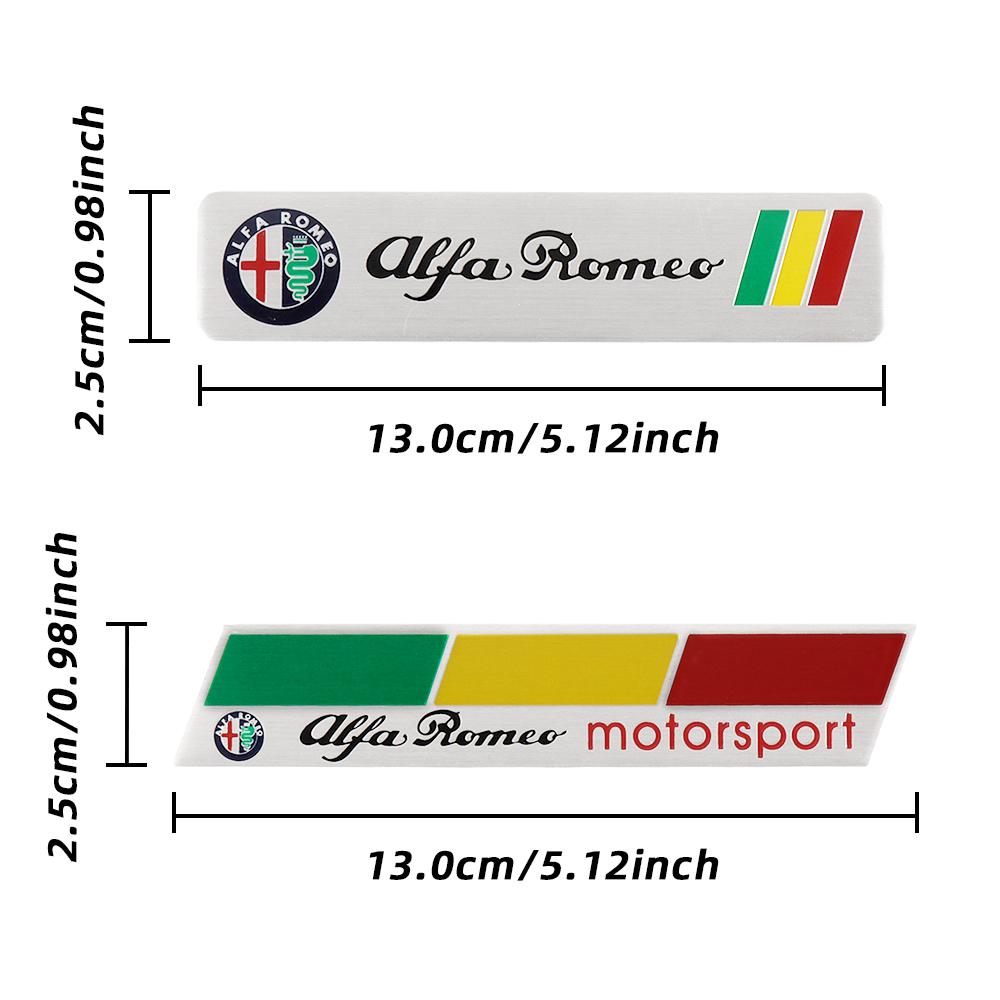 Car Stickers For Alfa Romeo 3D Metal Car Decor Emblem Fender Sticker Rear Trunk Badge Decal For Alfa Romeo Giulia Stelvio Giulie