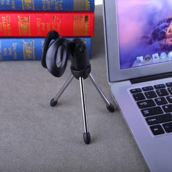 Mini Portable Microphone Bracket Stand Tripod Desktop Adjustable Mic Holder