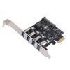 Карта расширения PCI-E USB 3.0 Поддержка Windows 11 10 8 X 7 Vista XP Настольный ПК 5 Гбит/с Superspeed 4 порта С собственным питанием