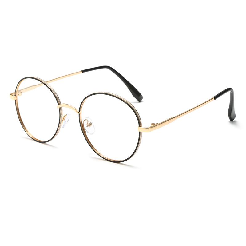 Fashion Vintage Men Women Metal Frame Glasses Photochromic Retro Oversized Round Circle Eyeglasses Outdoor Driving Eyewear