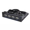USB 2.0 3,5" Передняя панель отсека для дисковода с 4-портовым 9-контактным хабом