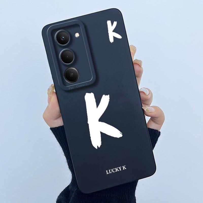 For Xiaomi Redmi 15 5G Cover Case Cute Initial Letters Couple Silicone Soft Matte Phone Bumper for REDMI15 5G Shockproof Casing
