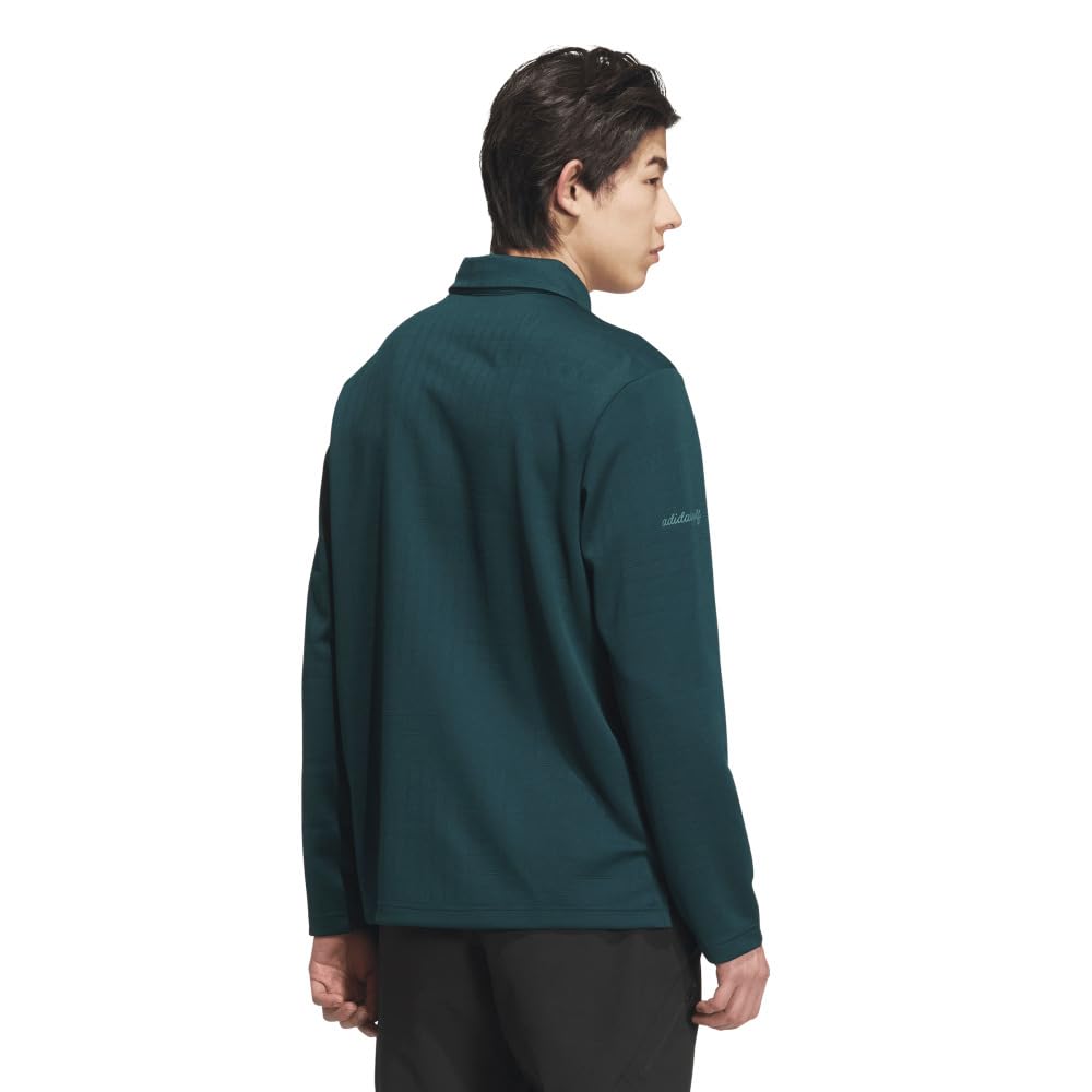 Мужская рубашка для гольфа с длинным рукавом Adidas Golf Aurora Ivy, сезонный жаккард