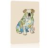 Bulldog Cherry Blossom Poster Customized Vintage Metal Signs Wall Art Retro Tin Plaque for House Wand Deko Interior Accessories