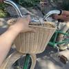 Kids Bike Basket Bicycle Detachable Handwoven Sundries Container Portable Cycling