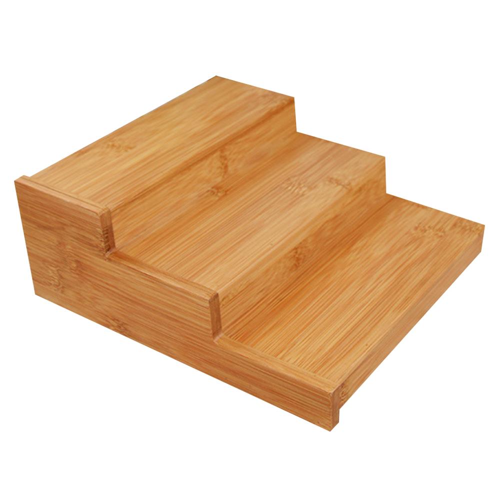 Специи Бамбуковая стойка Подставка Дисплей Органайзер для кухонного шкафа Банки с этикетками Настольная полка