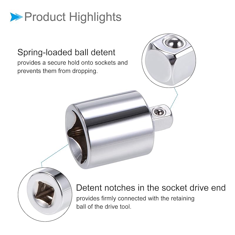 Переходник на гнездо CoCud 12,7 мм с мужского на 6,35 мм из стали CR-V, инструмент для переделки гаечного ключа, механическое оборудование для ремонта