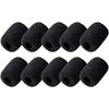 Set of 10 Microphone Sponges, Replacement Windscreen for Headsets, Intercom Microphones, and Speakers, Prevents Noise (30mm*24mm, 12mm Inner Diameter)
