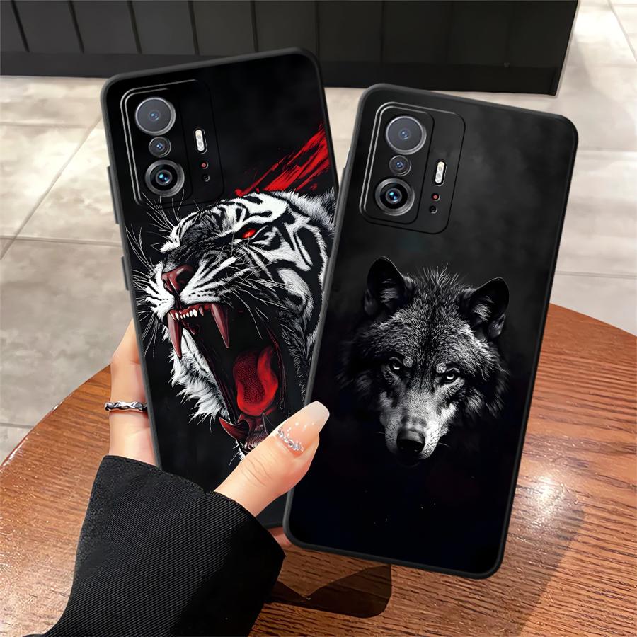 Чехол для Xiaomi Mi 12X 11T 12T Pro 10T 11 13 Lite 14 12 Funda Чехол для телефона Крутой Мультяшный Волк