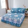3 Pcs Bed Skirt Set with Pillow Covers Lace Bedspread On the Bed Queen King Size Anti Silp Bed Linen Cotton Home Textiles