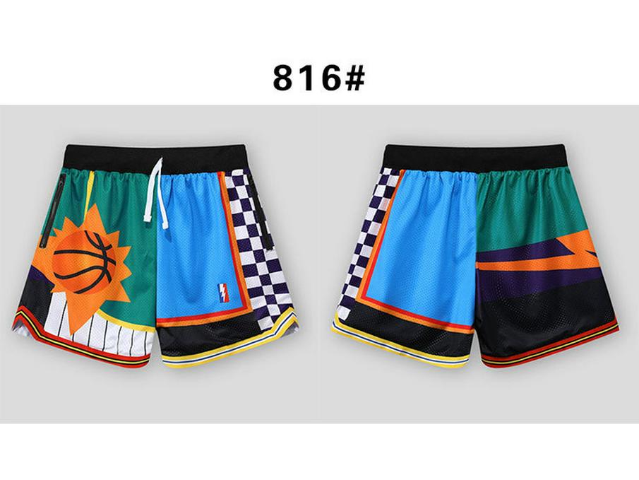 Unisex Retro Mesh Basketball Shorts - Breathable, Double-Layer, Above-Knee Casual Wear for Summer