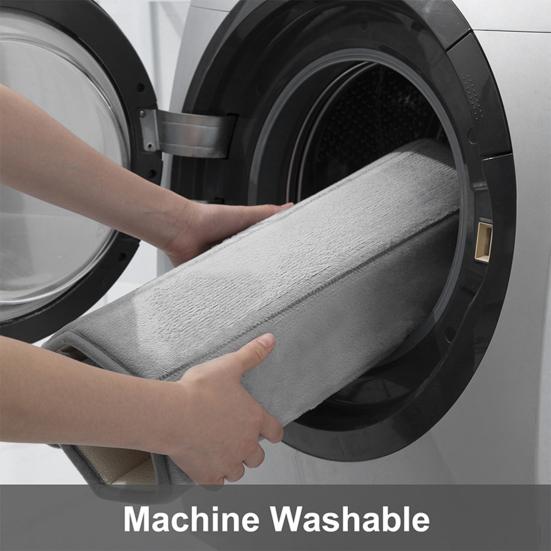 Doormat Oblong Shape Anti-slip Strong Water Absorption Thickened Memory Foam Foot Drying Indoor Entrance Door Mat Living Room Kitchen Bathroom