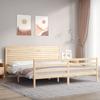 VidaXL Bed Frame with Headboard 200x200 Cm Solid Wood 3195046