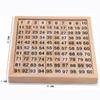 Mathematics Toy Early Learning Wooden Numbers Board 1-100 Consecutive Counting Game Sorting Blocks