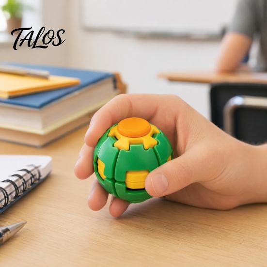 Игрушка для снятия стресса для детей 1/2 шт., 3D-печатный нажимной вращающийся шар, спиннер для взрослых, тихий вращающийся шар, гаджет для снятия напряжения, прочный