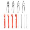 12Pcs Crab Cracker Tool Set Zinc Alloy Shellfish Seafood Kit with Nutcrackers Picks Lobster Opener Tool for Crab Nuts Home Restaurant Use