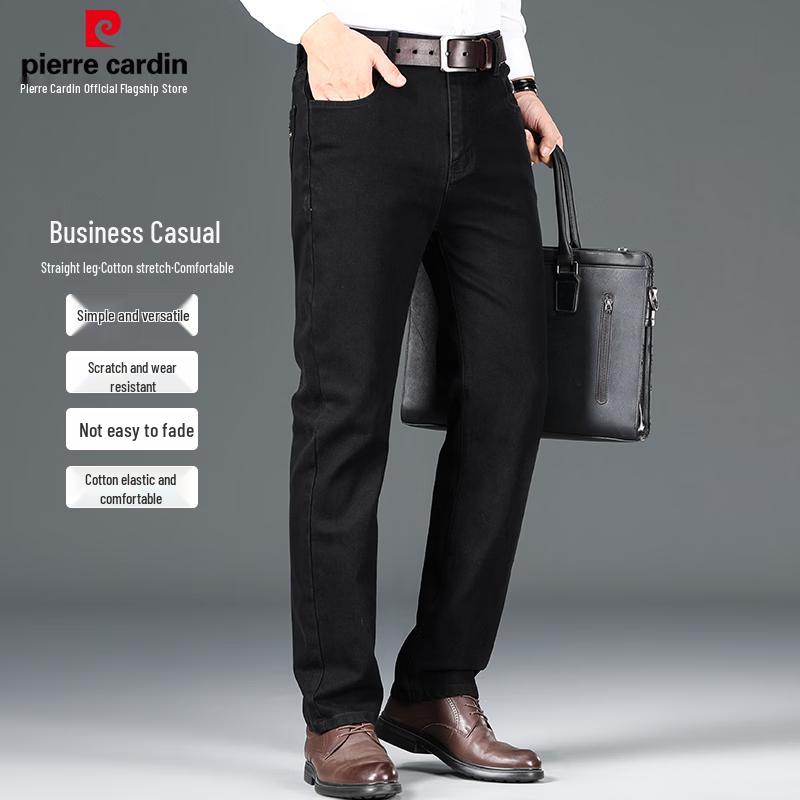 Pierre Cardin Мужские прямые джинсы из эластичного хлопка в стиле business casual