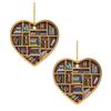 Book Lovers Heart Librarian Ornament Gift For Her Librarian Book Ornament Lover Bookworm Acrylic Ornament 2pcs 2D Flat
