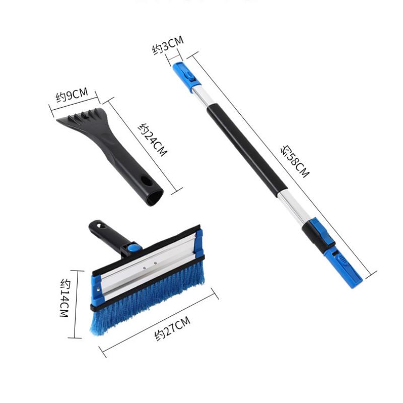 Multifunctional Telescopic Extension for Snow Removal Shovel Car Defrosting Glass Snow Scraper Detachable Snow Brush Deicing