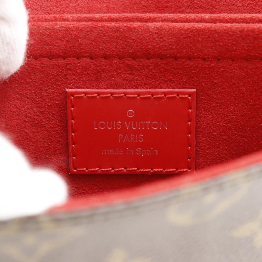 LOUIS VUITTON Saint Michel Shoulder Bag M44031 Brown / red Monogram canvas/Epi Leather Women Used