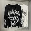 2026 Unisex Retro Angel Letter Print Long Sleeve T-Shirt Cotton