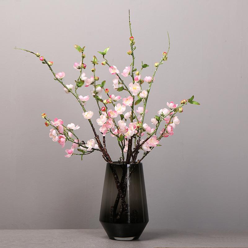 Искусственные ветки цветущей вишни шелковые персиковые весенние для свадебного украшения цветущая слива свадебная композиция аксессуары