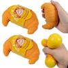Croissant Bread Stress Toy Lifelike Food Squishies Toy Stress Relief Fidget Toy for Kids & Adults Tricky Funny Squeeze Gifts