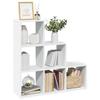 VidaXL 3-Tier Room Divider Shelf White 99x29x99 Cm, Shelf, Bookcase, Storage Shelf, 857958