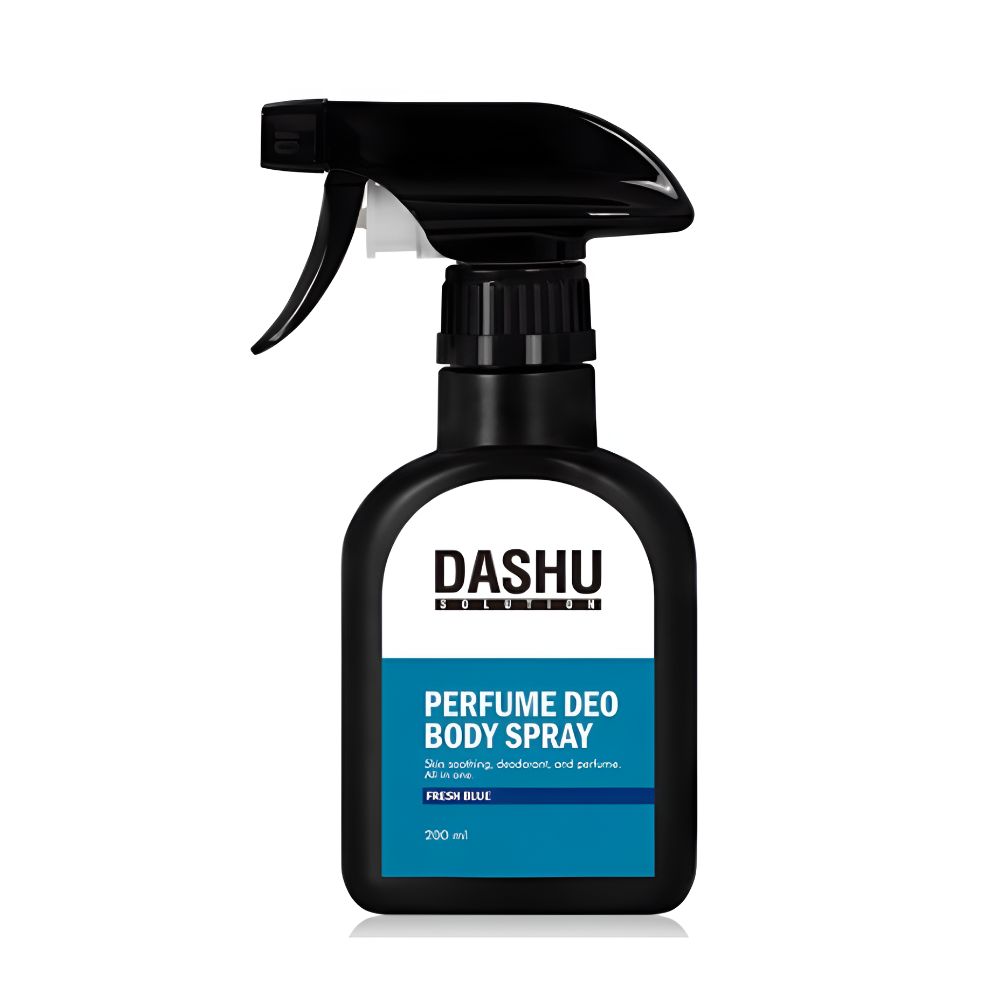 DASHU Solution Perfume Deo Body Spray 200ml Fresh Blue Deep Woody Long Lasting Deodorant Mist