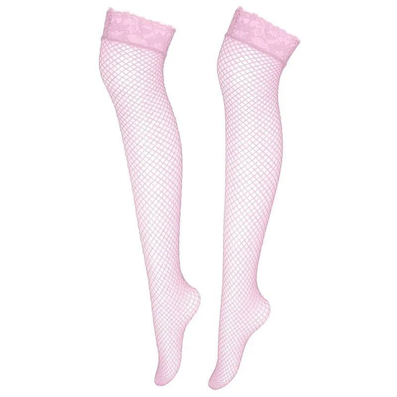 Сексуальные чулки в сеточку женские летние тонкие прозрачные чулки в сеточку бедра эластичные нейлоновые чулки выше колена