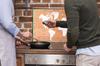 GLASS PROTECTIVE PLATE FOR STOVE 90x52 BRICK