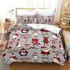 Christmas Duvet Cover Set Santa Claus Printed Bedding Set Twin Size For Child Kids Adult New Year Gift Polyester Bedclothes