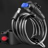 Велосипедный замок с ключами Устойчивый к ржавчине Защищенный от царапин Противоугонный Универсальный Цепной замок из стальной проволоки для горного и шоссейного велосипеда