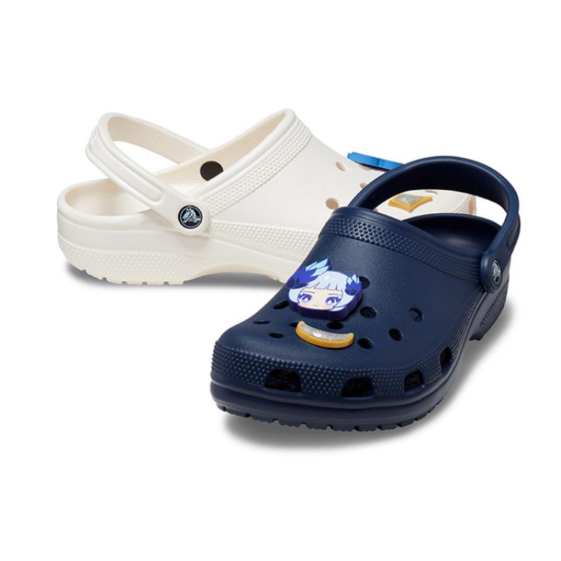 Glory of Kings X Crocs Classic Clog EVA Co-branded Hole Shoes Unisex White and Blue Mandarin Ducks Swan Dream Xiao Qiao