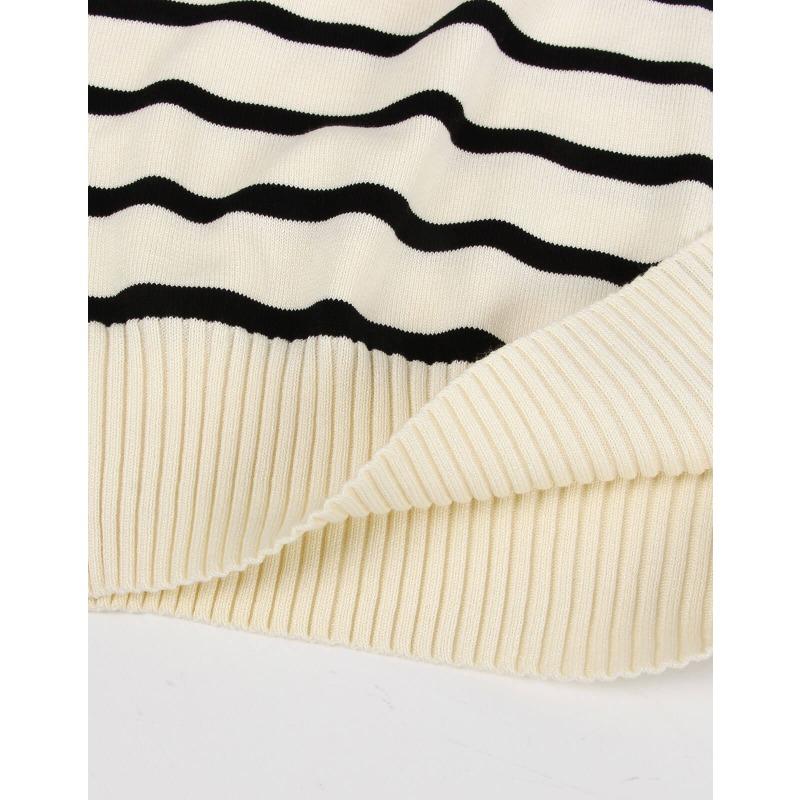 Осенне-зимний женский трикотажный ребристый топ с круглым вырезом, вязаный свитер в стиле пэчворк