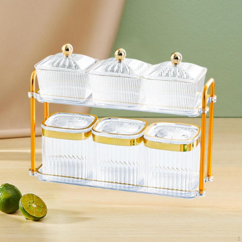 Декоративный поднос для орехов, герметичные банки для хранения, элегантная разделенная закуска, блюдо для сухофруктов