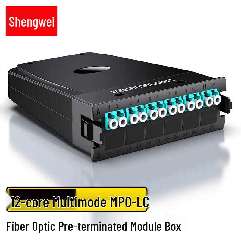Shengwei FMP-12ML MPO-LC 12-Core OM2 Multimode Fiber Module Box