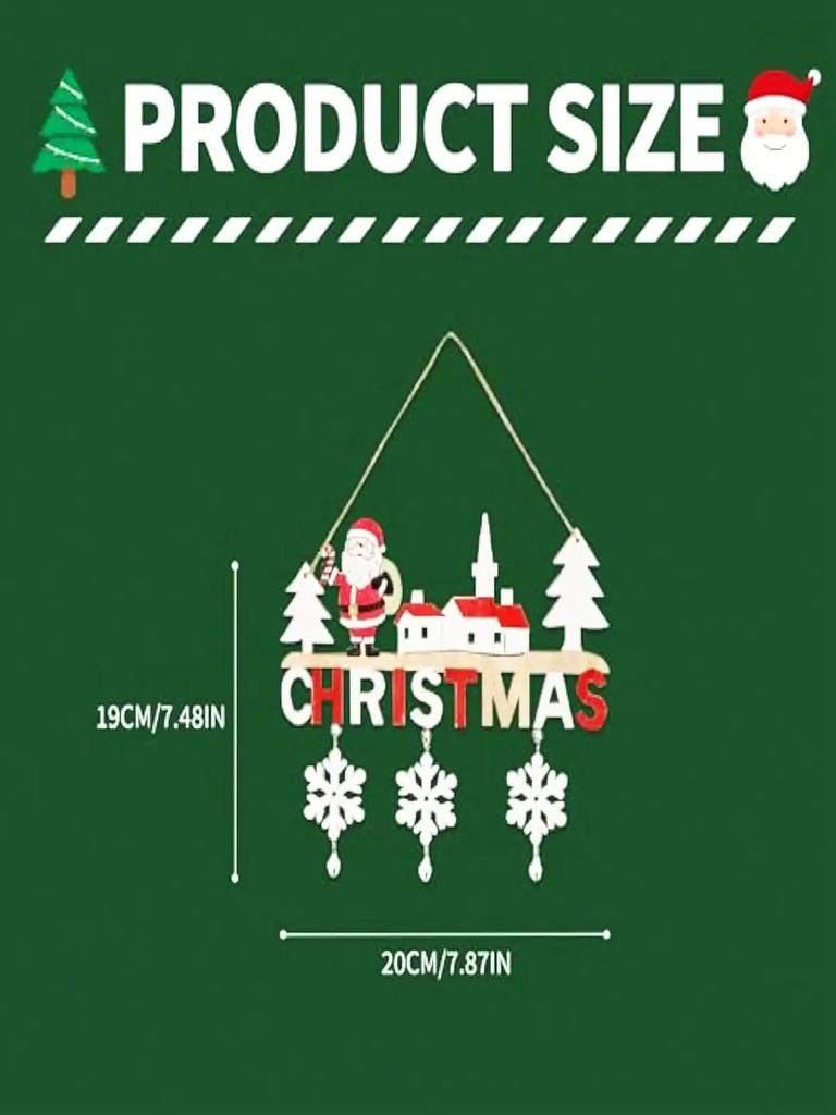 Рождественские украшения с колокольчиками и снежинками Креативные подвески для дома Столовая Рождественские поделки из дерева Подвеска на дверь
