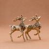 Deer Ornament Deer Statue Miniature Sika Miniature Figurines Solid Brass Tabletop Decoration Deer Sculpture Ornaments