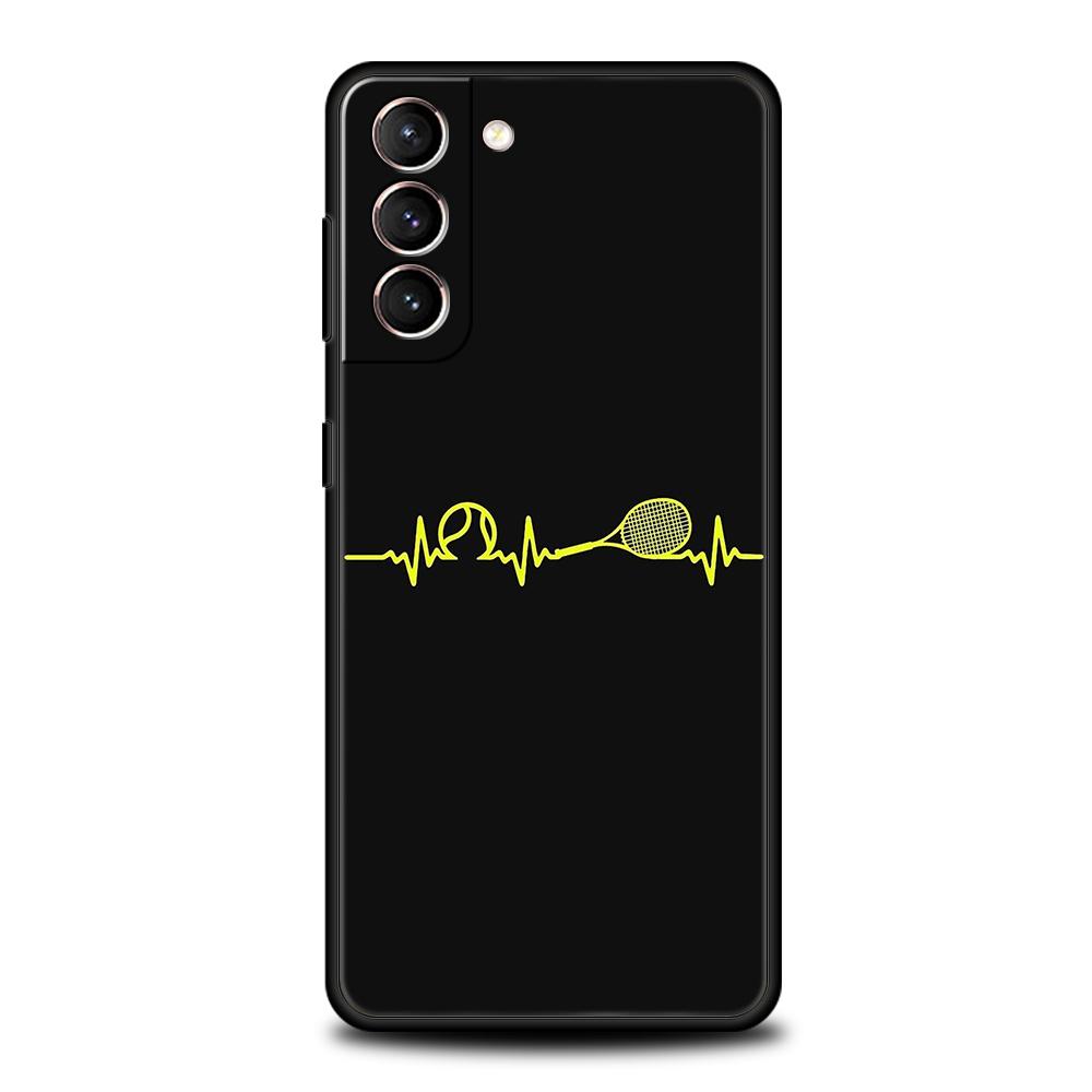 Спортивный чехол для телефона с тематикой тенниса для Samsung Galaxy S25 S24 S23 S22 S20 S21 FE Ultra S10 S10E S9 Plus 5G Мягкий ТПУ Чехлы Покрытия Сумки