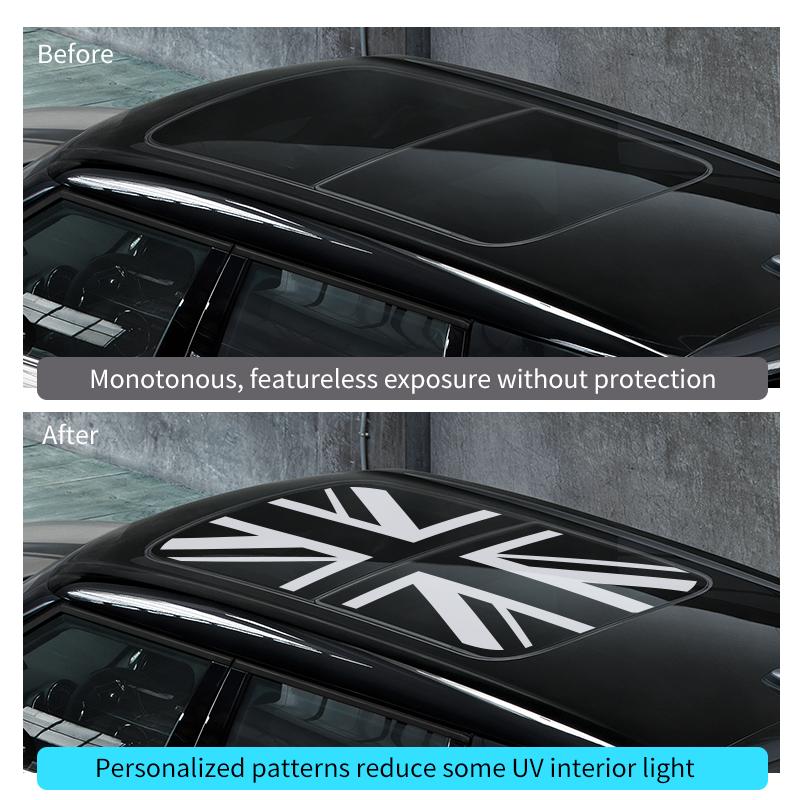 BFZ1 Car Sunroof Stickers Roof Window Film Vinyl Sunshade Sticker For MINI Cooper F56 F60 R55 R56 R60 U25 Countryman Auto Decal